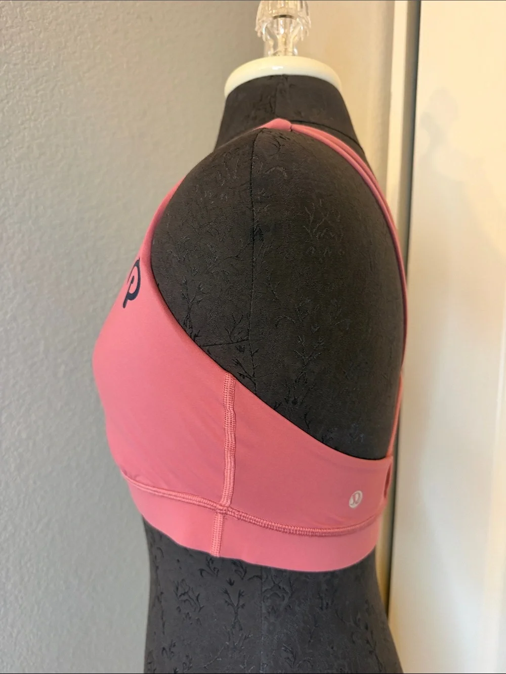 lululemon athletica Peloton Together We Go Far Energy Bra Size 10 Cherry Tint